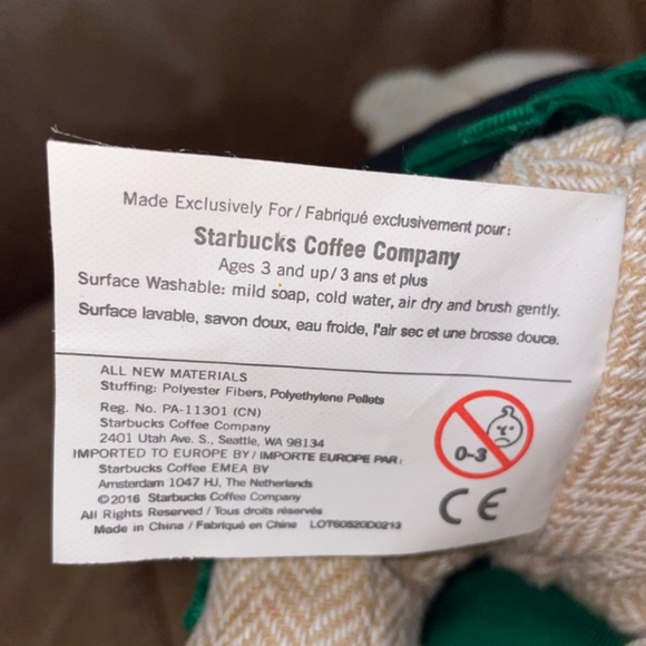 NIB NWT Starbucks® 121st Edition Bearista® Collectible Bear, Green Apron - Picture 8 of 10